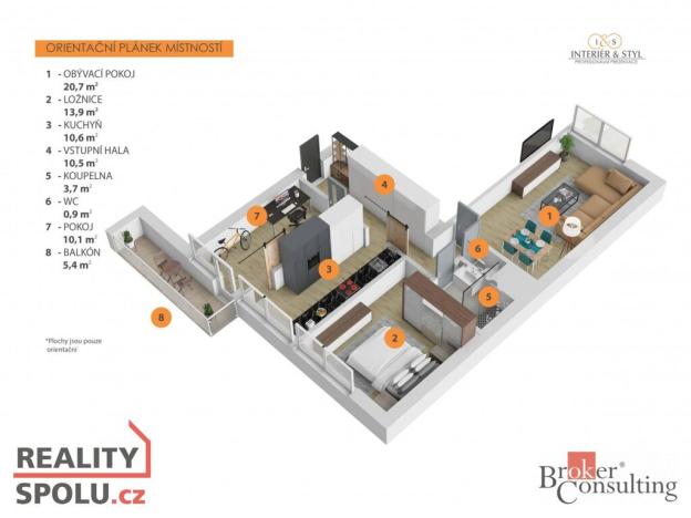 Prodej bytu 3+1, Hradec Králové - Nový Hradec Králové, Čajkovského, 82 m2