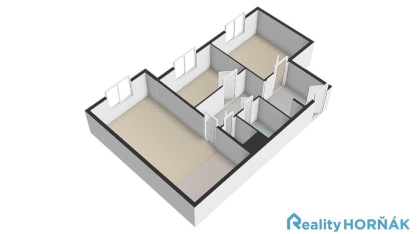 Prodej bytu 3+kk, Týn nad Vltavou - Malá Strana, Vodňanská, 56 m2