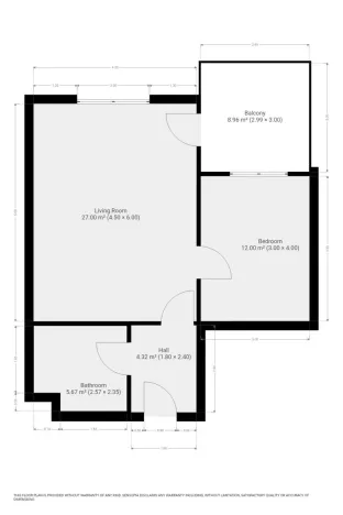 Pronájem bytu 2+kk, Praha - Dolní Chabry, Poštova, 51 m2