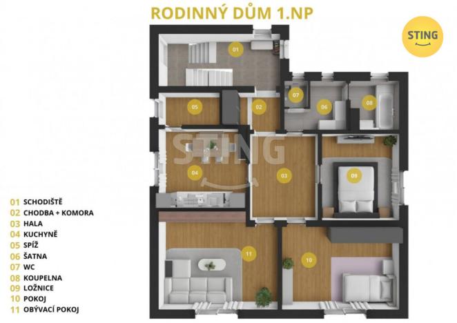 Prodej rodinného domu, Dolní Lhota, 240 m2