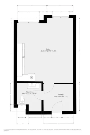 Pronájem bytu 1+kk, Brno - Židenice, Slatinská, 32 m2