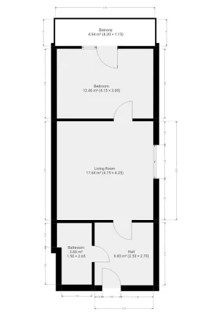Pronájem bytu 2+kk, Praha - Kyje, Za černým mostem, 42 m2