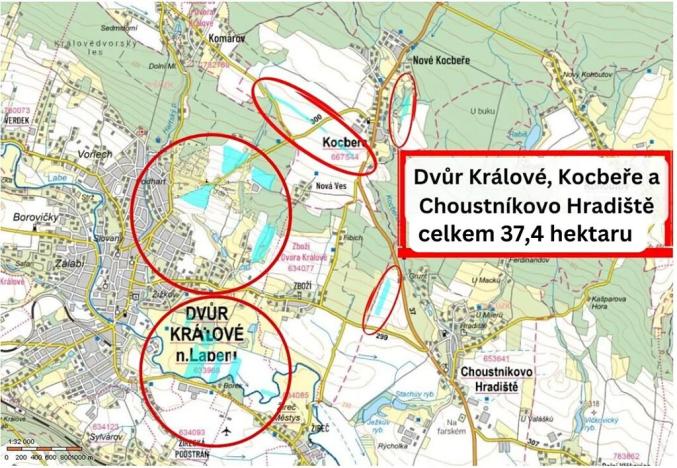 Prodej pole, Dvůr Králové nad Labem, 373659 m2