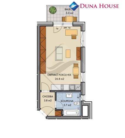 Prodej bytu 1+kk, Praha - Dolní Měcholupy, Honzíkova, 42 m2