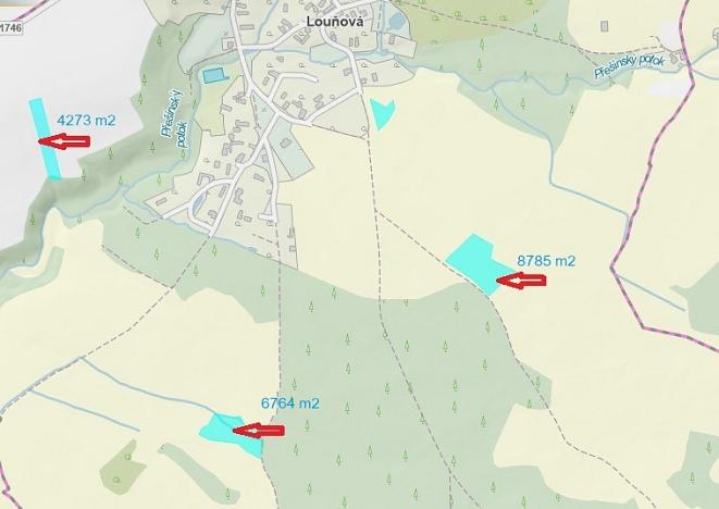 Prodej pole, Louňová, 24998 m2