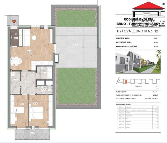 Prodej bytu 3+kk, Brno - Holásky, 87 m2