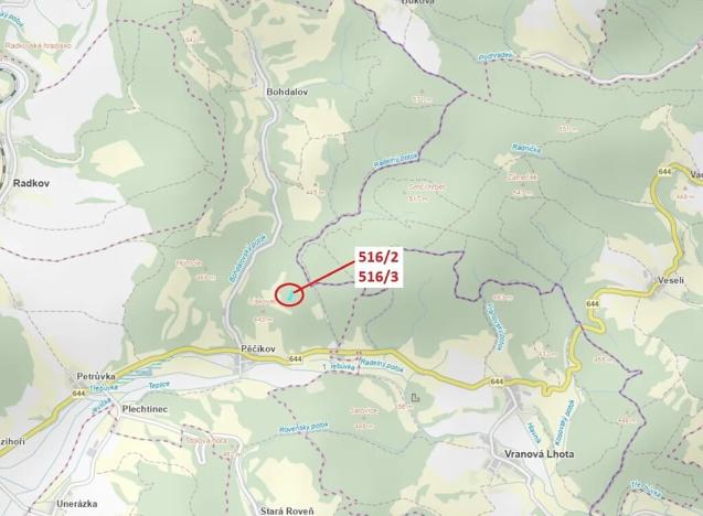 Dražba lesa, Městečko Trnávka, 4025 m2