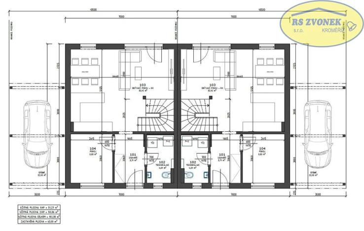 Prodej rodinného domu, Kroměříž, Obvodová, 102 m2