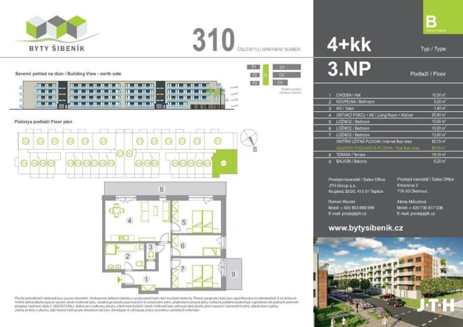 Prodej bytu 4+kk, Olomouc, Třída Jiřího Pelikána, 90 m2