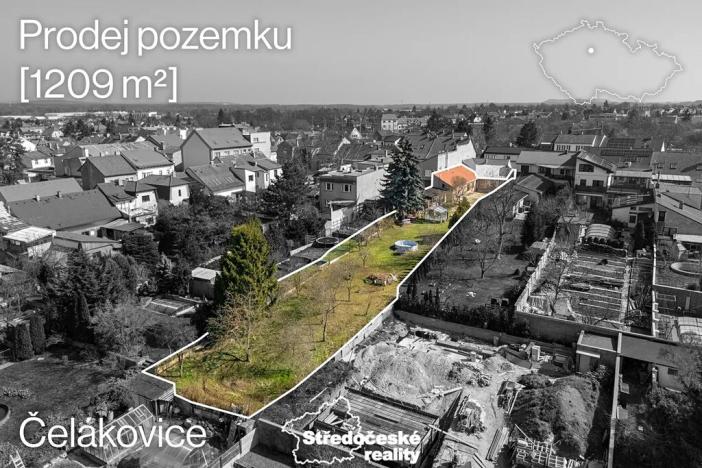 Prodej pozemku pro bydlení, Čelákovice, Masarykova, 1209 m2