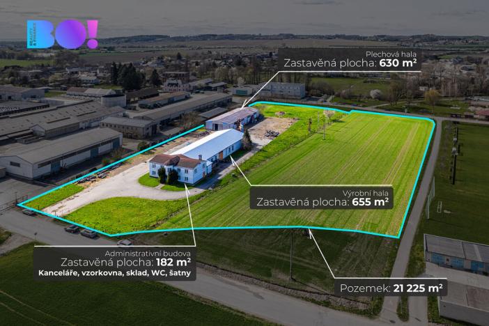 Prodej výrobních prostor, Prosenice, Grymovská, 1445 m2