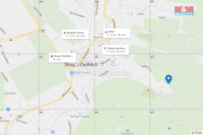 Prodej zahrady, Sloup v Čechách, Hřbitovní, 487 m2