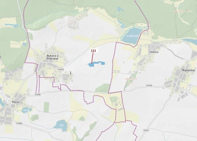 Dražba lesa, Buková u Příbramě, 19255 m2