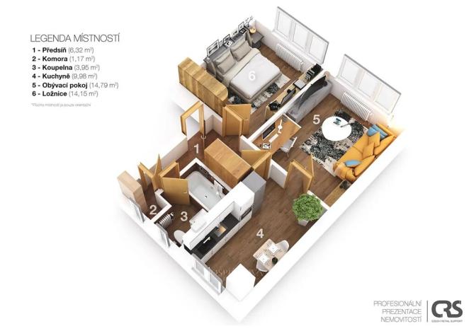 Prodej bytu 2+1, Beroun, Julia Fučíka, 56 m2