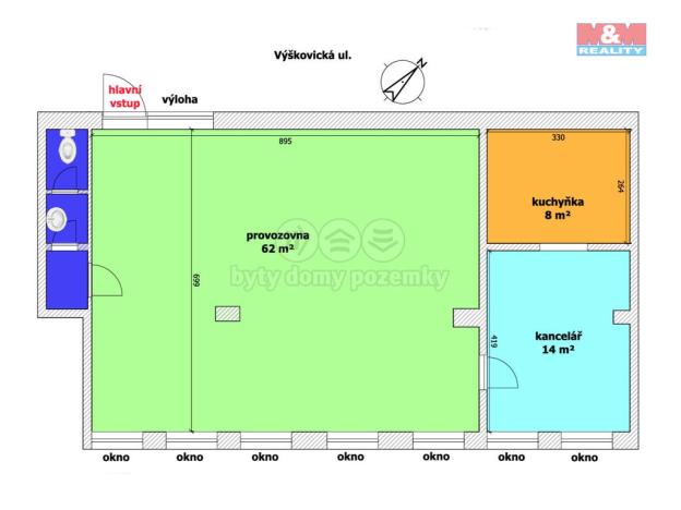 Pronájem obchodního prostoru, Ostrava - Zábřeh, Výškovická, 86 m2