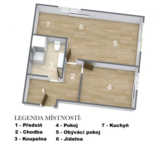 Prodej bytu 2+kk, Teplice, Novoveská, 54 m2