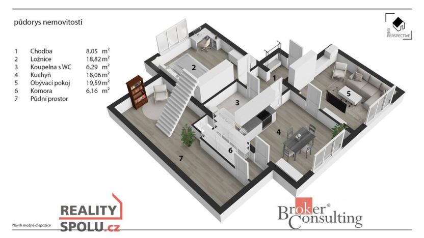 Prodej bytu 2+1, Pardubice - Svítkov, U Trojice, 77 m2