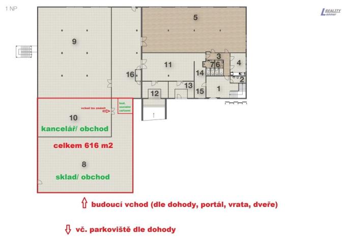 Pronájem obchodního prostoru, Příbram - Příbram V-Zdaboř, Brodská, 616 m2