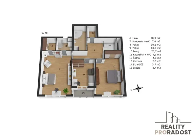 Prodej bytu 4+kk, Praha - Stodůlky, Raichlova, 167 m2