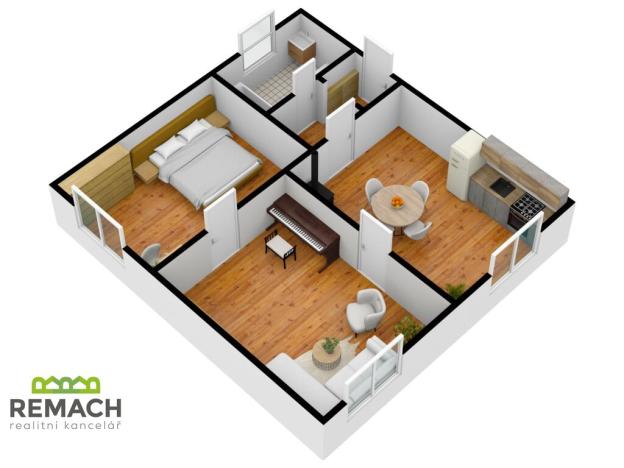 Prodej bytu 2+1, Kuks, 70 m2