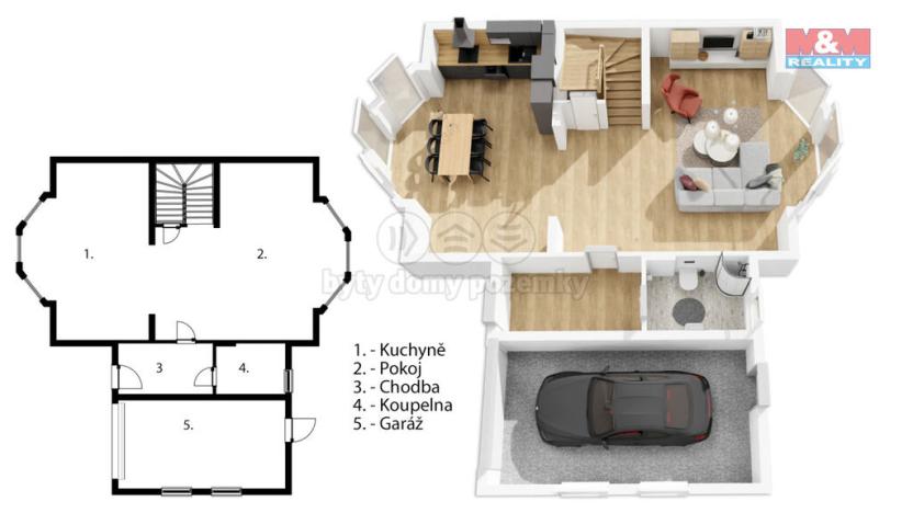 Prodej rodinného domu, Veltrusy, U Stadionu, 180 m2
