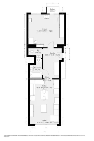 Pronájem bytu 2+kk, Brno, Přadlácká, 56 m2
