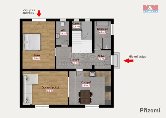Pronájem rodinného domu, Beroun - Beroun-Město, Na Tržišti, 125 m2