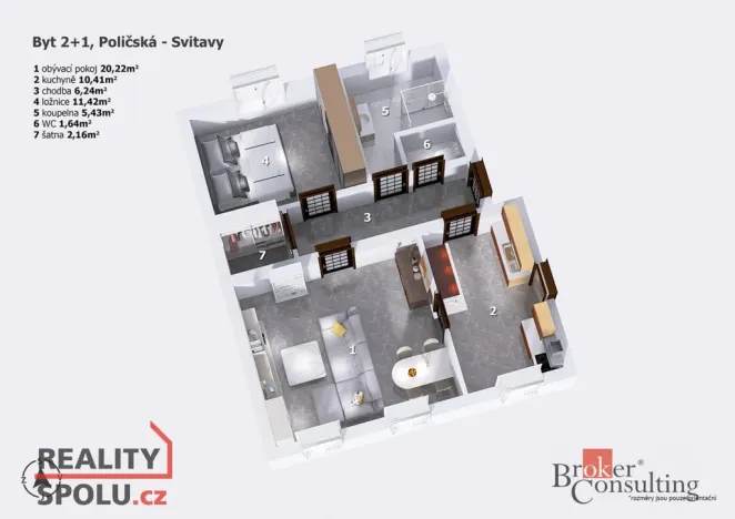 Prodej bytu 2+1, Svitavy - Předměstí, Poličská, 57 m2