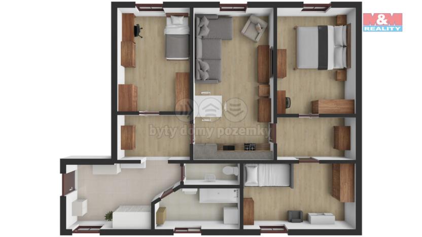 Prodej bytu 4+kk, Písek - Pražské Předměstí, Pražská, 87 m2