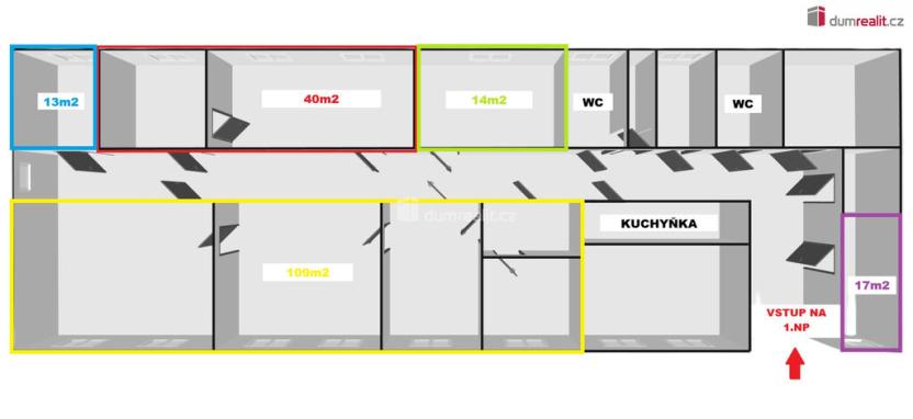 Pronájem kanceláře, Podivín, Rakvická, 40 m2