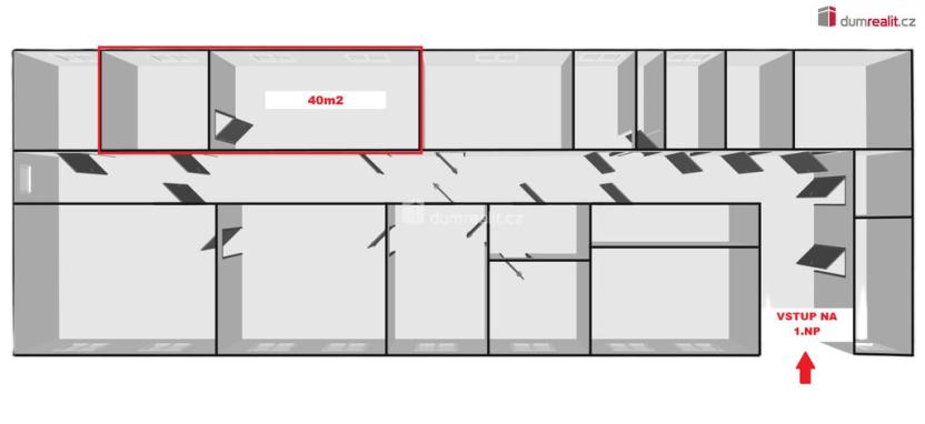 Pronájem kanceláře, Podivín, Rakvická, 40 m2