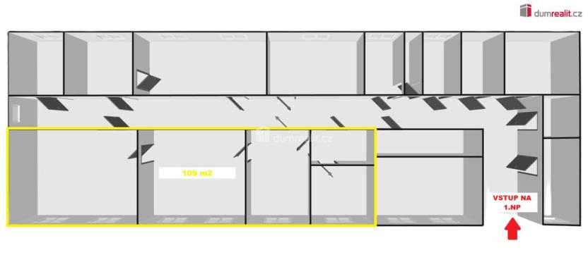 Pronájem kanceláře, Podivín, Rakvická, 109 m2