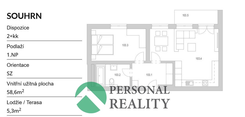 Pronájem bytu 2+kk, Chlumec nad Cidlinou, Boženy Němcové, 58 m2