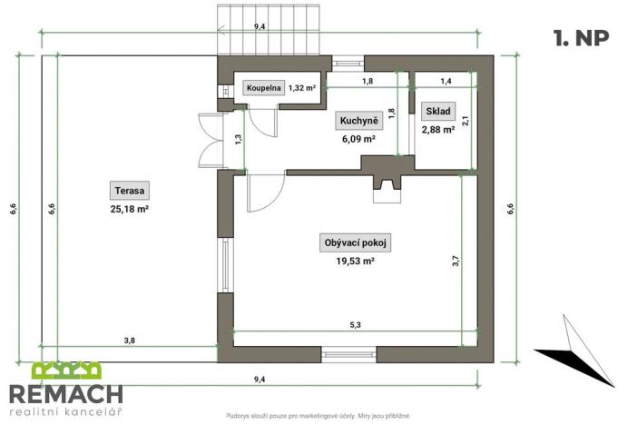 Prodej chaty, Břestek, 71 m2