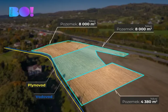 Prodej komerčního pozemku, Návsí, 8000 m2