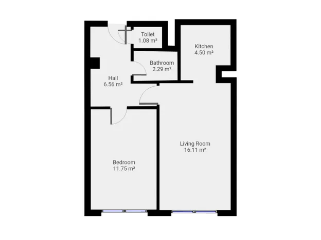 Pronájem bytu 2+kk, Praha - Chodov, Michnova, 46 m2