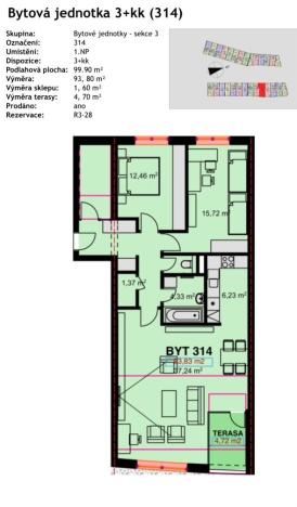Prodej bytu 3+kk, Kolín, Václavská, 95 m2