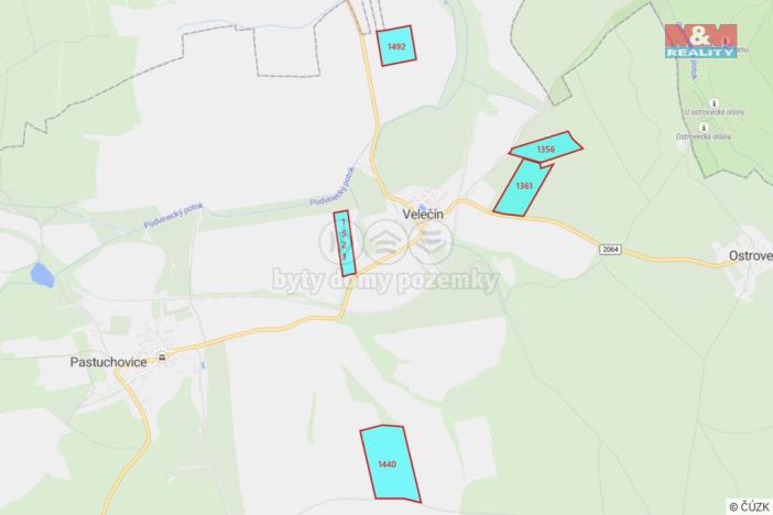 Prodej pole, Velečín, 158931 m2