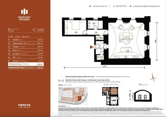 Prodej bytu 2+kk, Praha - Nusle, Bělehradská, 93 m2