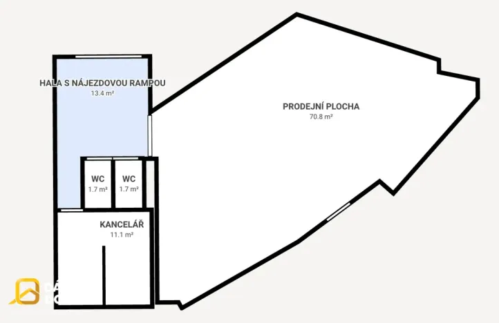 Pronájem obchodního prostoru, Bojkovice, Mánesova, 99 m2