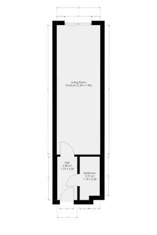 Pronájem bytu 1+kk, Praha - Kyje, Za černým mostem, 25 m2