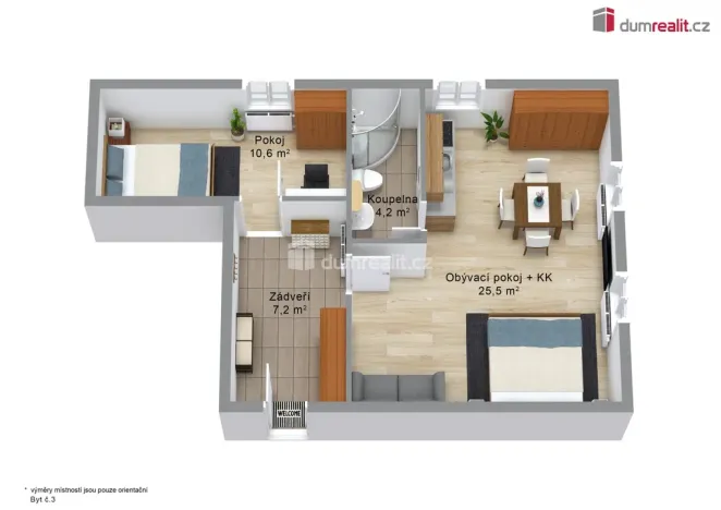 Prodej bytu 2+kk, Merklín - Pstruží, 47 m2