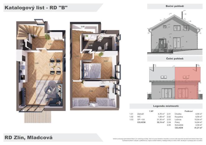 Prodej bytu 3+kk, Zlín - Mladcová, Nadhumení, 81 m2