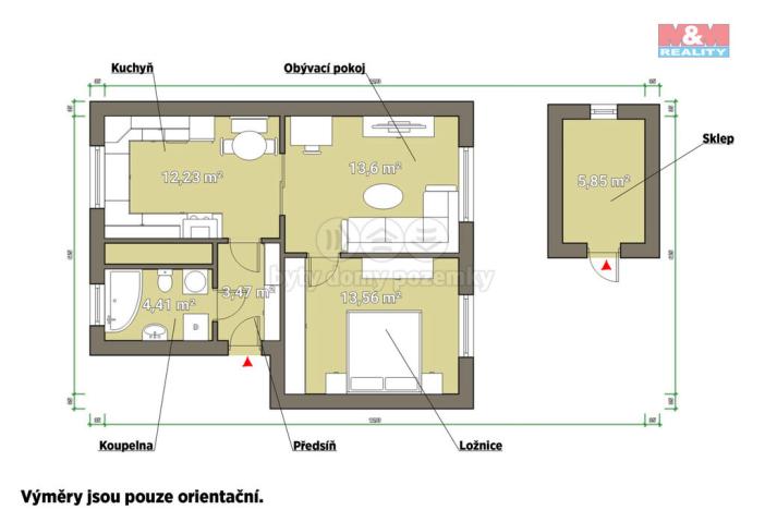 Prodej bytu 2+1, Ostrov, Šafaříkova, 55 m2