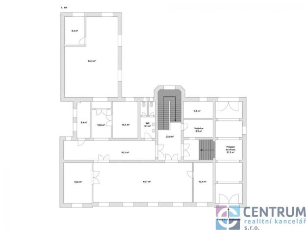Prodej kanceláře, Jablonec nad Nisou, Podhorská, 1578 m2