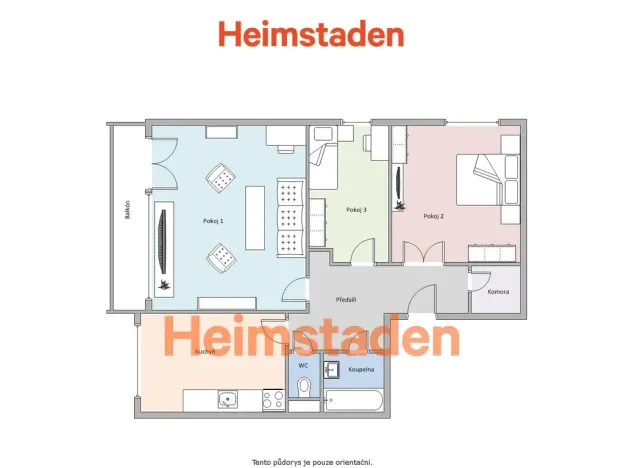 Pronájem bytu 3+1, Orlová - Lutyně, Okružní, 69 m2