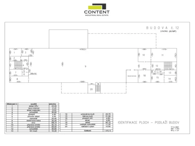 Pronájem skladu, Břeclav, Mládežnická, 973 m2