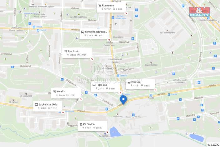 Pronájem bytu 2+kk, Praha, Práčská, 53 m2