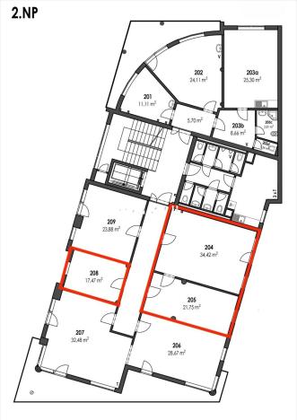 Pronájem kanceláře, Brno - Černovice, Klíčova, 40 m2