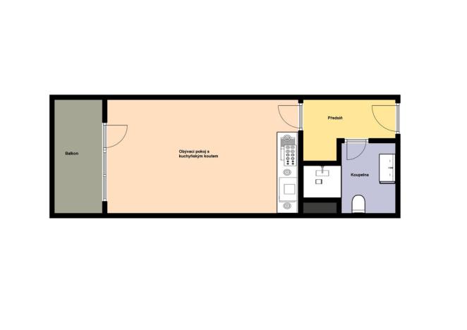 Prodej bytu 1+kk, Praha - Horní Měcholupy, Hornoměcholupská, 26 m2